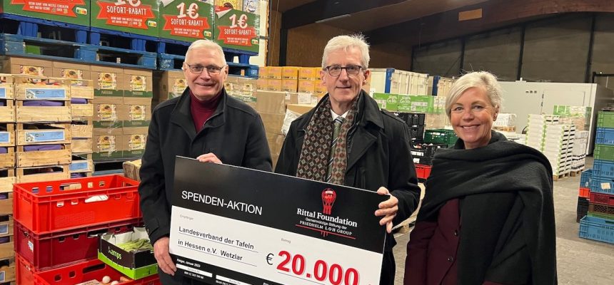 Landesverband Tafel Hessen Spendenübergabe Rittal Foundation Friedhelm Loh Group